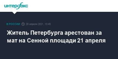 Житель Петербурга арестован за мат на Сенной площади 21 апреля