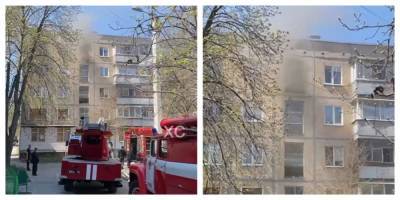 В харьковской высотке разгорелся сильный пожар, людей эвакуировали: кадры с места