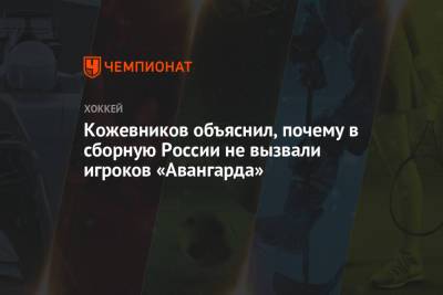 Кожевников объяснил, почему в сборную России не вызвали игроков «Авангарда»