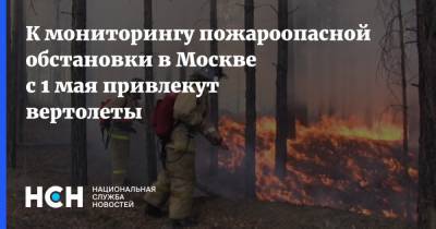 К мониторингу пожароопасной обстановки в Москве с 1 мая привлекут вертолеты