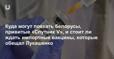 Куда могут поехать белорусы, привитые «Спутник V», и стоит ли ждать импортные вакцины, которые обещал Лукашенко