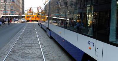 В центре Риги по техническим причинам прервано движение трамваев
