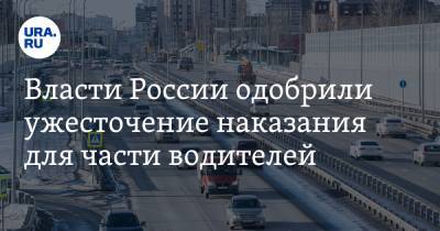 Власти России одобрили ужесточение наказания для части водителей