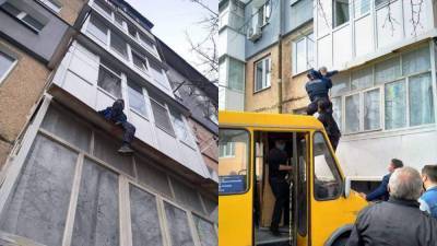 Чуть не упал с балкона: водитель маршрутки помог спасти мальчика – фото