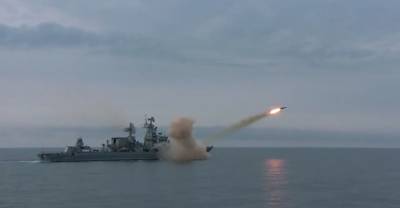 Крейсер "Москва" выполнил стрельбу крылатой ракетой "Вулкан" в Чёрном море