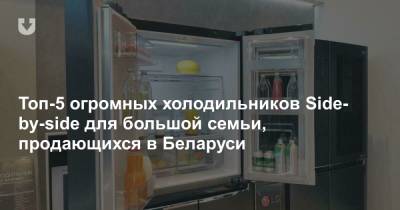 Топ-5 огромных холодильников Side-by-side для большой семьи, продающихся в Беларуси