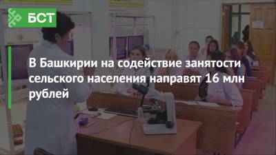 В Башкирии на содействие занятости сельского населения направят 16 млн рублей