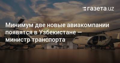 Минимум две новые авиакомпании появятся в Узбекистане — министр транспорта