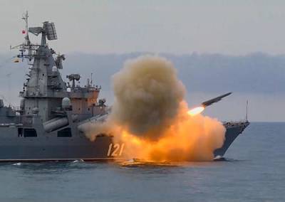 Ракетный крейсер «Москва» выполнил ракетную стрельбу комплексом «Базальт» в Чёрном море