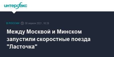 Между Москвой и Минском запустили скоростные поезда "Ласточка"