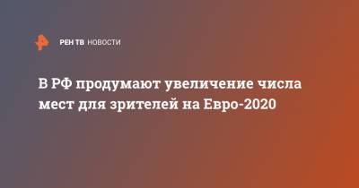 В РФ продумают увеличение числа мест для зрителей на Евро-2020