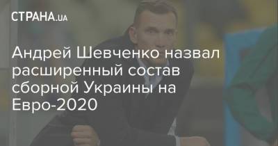 Андрей Шевченко назвал расширенный состав сборной Украины на Евро-2020