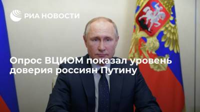 Опрос ВЦИОМ показал уровень доверия россиян Путину