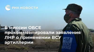 В миссии ОБСЕ прокомментировали заявления ЛНР о применении ВСУ артиллерии