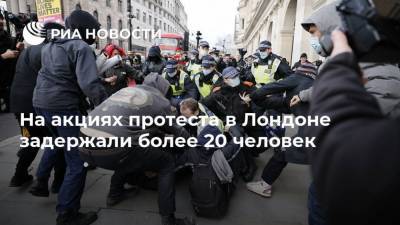На акциях протеста в Лондоне задержали более 20 человек