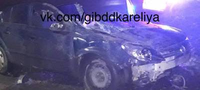 Пьяный водитель перевернулся в Петрозаводске: травмирован пассажир