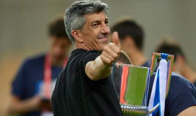 Безумные крики: эмоции тренера Реал Сосьедада после победы в Кубке Испании – видео