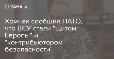 Хомчак сообщил НАТО, что ВСУ стали "щитом Европы" и "контрибьютором безопасности"