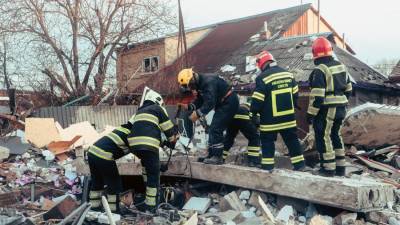 Опубликовано видео с моментом разрушившего два дома в Киеве взрыва