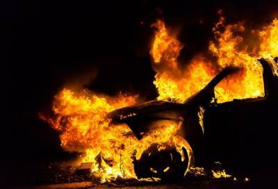 В Светогорске уголовник угнал машину и дотла сжег ее неподалеку от свалки