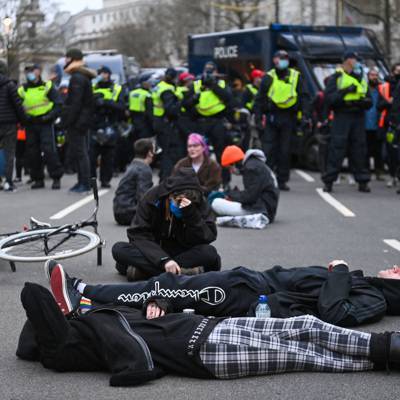 На акциях в Лондоне задержаны более 100 человек
