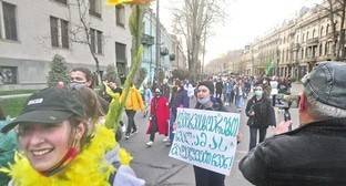 Митинг противников комендантского часа в Грузии прошел без задержаний