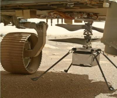 Дрон-вертолет NASA опустился на поверхность Марса и готовится к полету