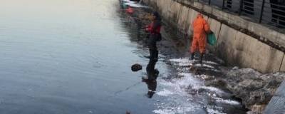 В Красноярске у Ярыгинской набережной в воде обнаружили следы нефтепродуктов