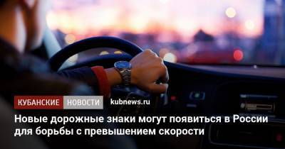 Новые дорожные знаки могут появиться в России для борьбы с превышением скорости