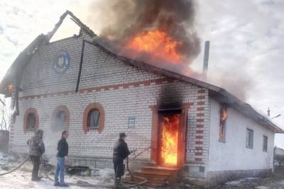 В Касимовском районе Рязанской области сгорела баня