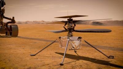 На поверхность Марса опущен мини-вертолет Ingenuity