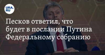 Песков ответил, что будет в послании Путина Федеральному собранию