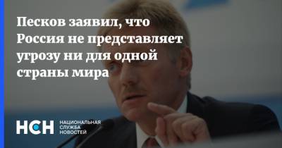 Песков заявил, что Россия не представляет угрозу ни для одной страны мира