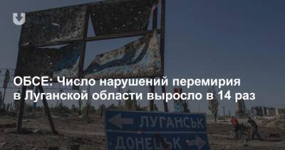 ОБСЕ: Число нарушений перемирия в Луганской области выросло в 14 раз