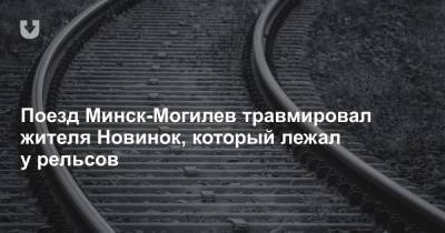 Поезд Минск-Могилев травмировал жителя Новинок, который лежал у рельсов
