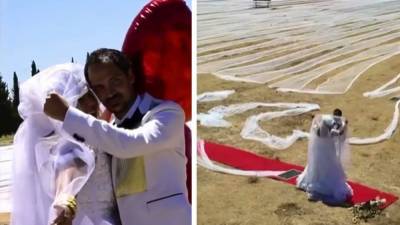 692 метра фаты: невеста удивила мир своим свадебным платьем - 24tv.ua