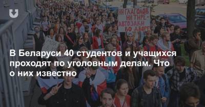 В Беларуси 40 студентов и учащихся проходят по уголовным делам. Что о них известно