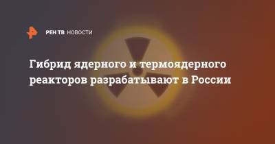 Гибрид ядерного и термоядерного реакторов разрабатывают в России