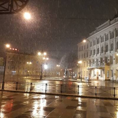 Опять метель: Петербуржцы показали утренний весенний снегопад