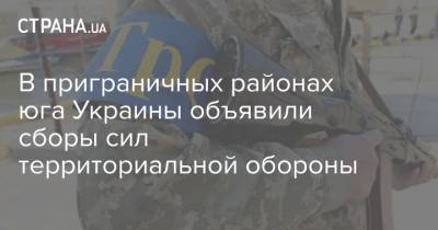 В приграничных районах юга Украины объявили сборы сил территориальной обороны