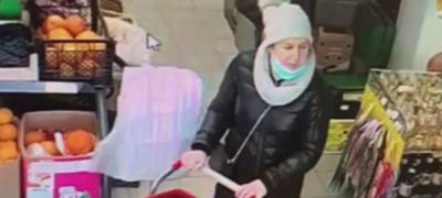Полиция Петрозаводска разыскивает женщину, подозреваемую в краже продуктов (ВИДЕО)