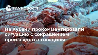 На Кубани прокомментировали ситуацию с сокращением производства говядины
