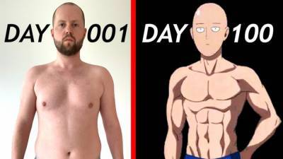 Блогер 100 дней выполнял тренировку героя аниме "Ванпанчмен", которая изменила его тело