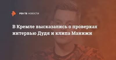 В Кремле высказались о проверках интервью Дудя и клипа Манижи