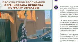 Прокуратура Чечни заинтересовалась роликом со стрельбой девушки из пистолета