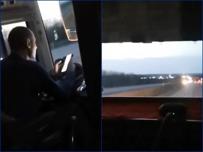 Водитель автобуса Волгодонск – Москва серфил в телефоне, выскакивая на встречку на скорости 122 км/ч