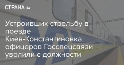 Устроивших стрельбу в поезде Киев-Константиновка офицеров Госспецсвязи уволили с должности