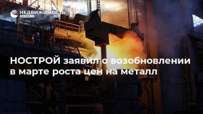 НОСТРОЙ заявил о возобновлении в марте роста цен на металл