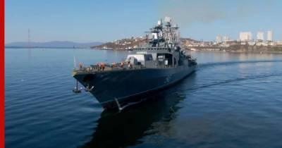 Модернизированный фрегат "Шапошников" впервые запустил ракету "Калибр": видео