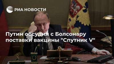 Путин обсудил с Болсонару поставки вакцины "Спутник V"